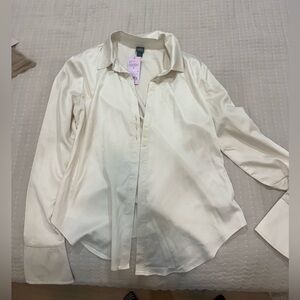 NWT White Button-Up Shirt